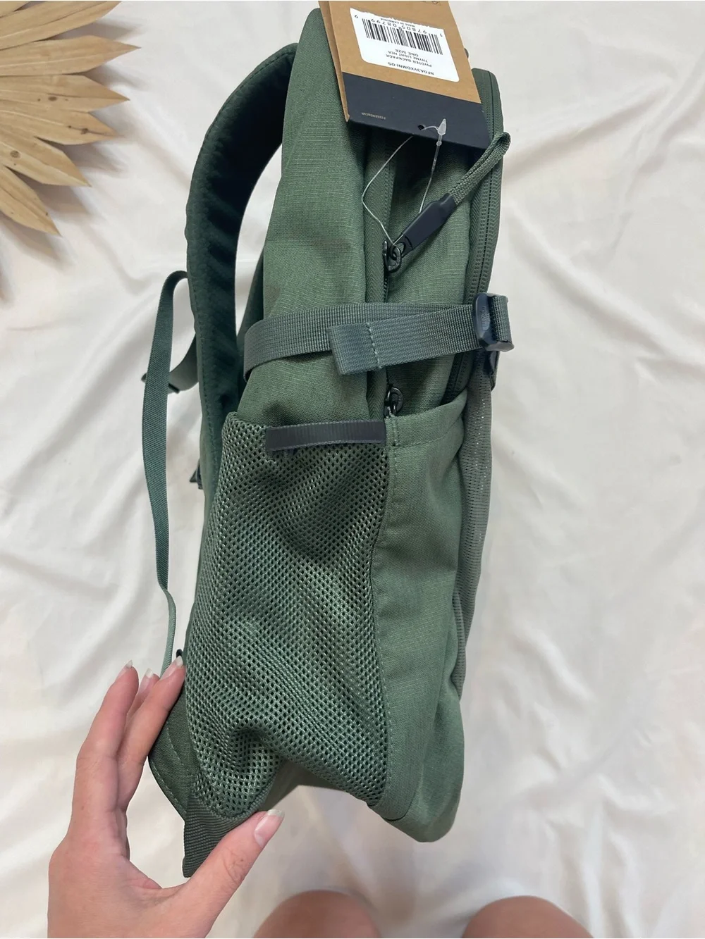 The North Face Pivoter Thyme Light Heather Olive Green Backpack School Work Bag